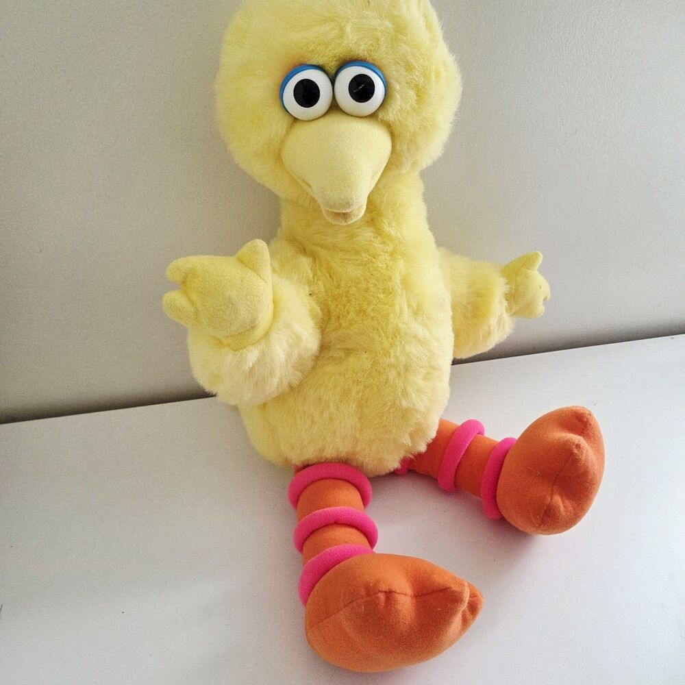 Vintage Talking Big Bird Plush 22" Tested & Working Sesame Street Playskool